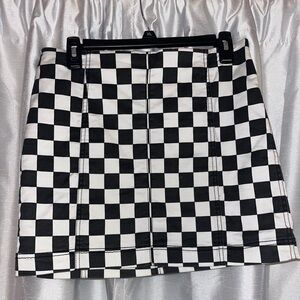 Checkered mini skirt